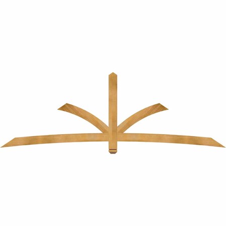 Ekena Millwork Davenport Rough Sawn Timber Gable Bracket, Western Red Cedar, 108"W x 36"H x 2"D x 4"F, 8/12 Pitch GBW108X36X0204DAV00RWR